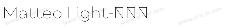 Matteo Light字体转换